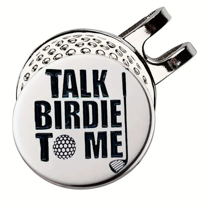 "TALK BIRDIE TO ME" GOLFBALLMARKØR MED MAGNETISK CAPS KLEMME! - Golf Direct